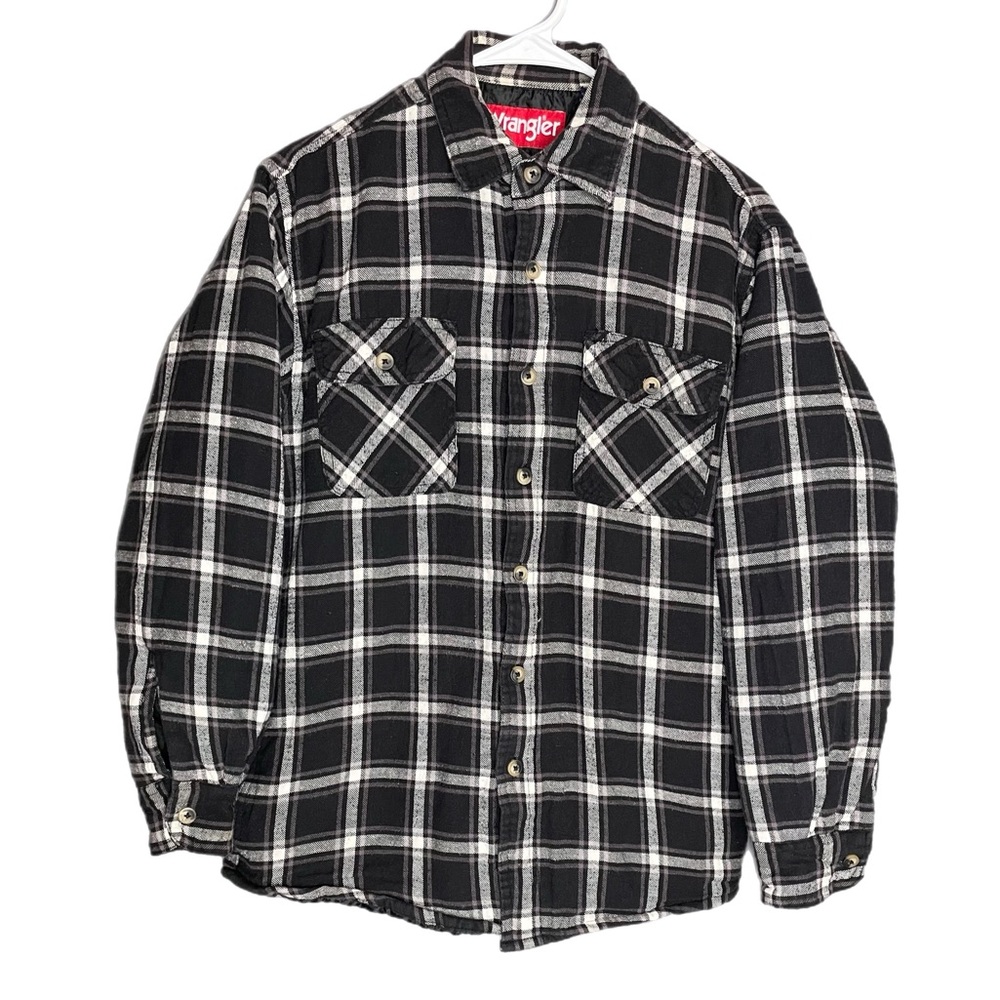 Wrangler Flannel Shirt Jacket Lined Men’s Size Small